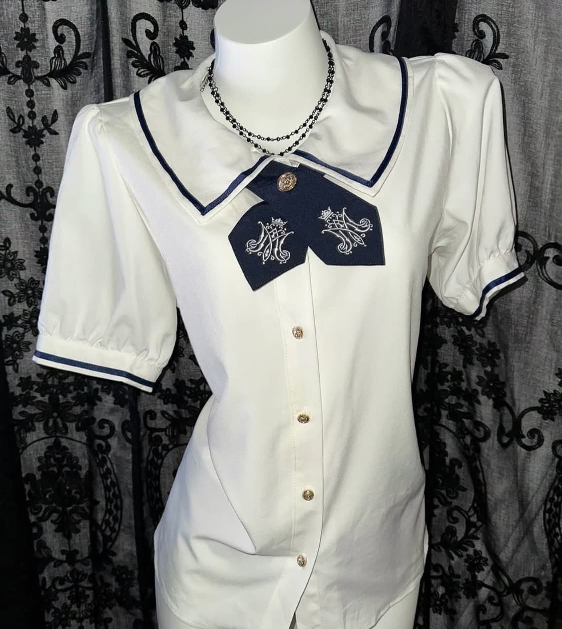 반팔 블라우스 판매 빈티지 공겜여주깔 상품이미지3