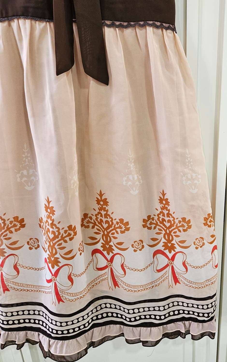 엑시즈팜 (axes femme) 초콜릿무드 리본 프린트 원피스 상품이미지5