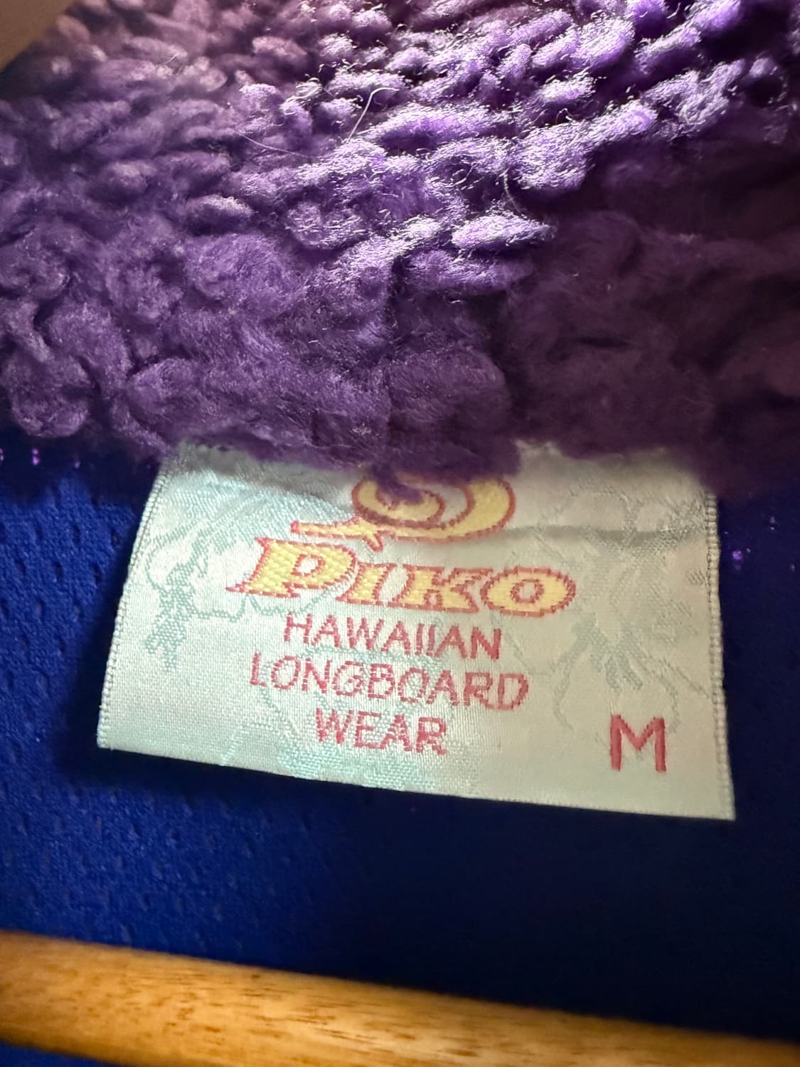 [M사이즈] 90s 피코 레트로 딥파일 후리스 보라/옐로우 상품이미지3