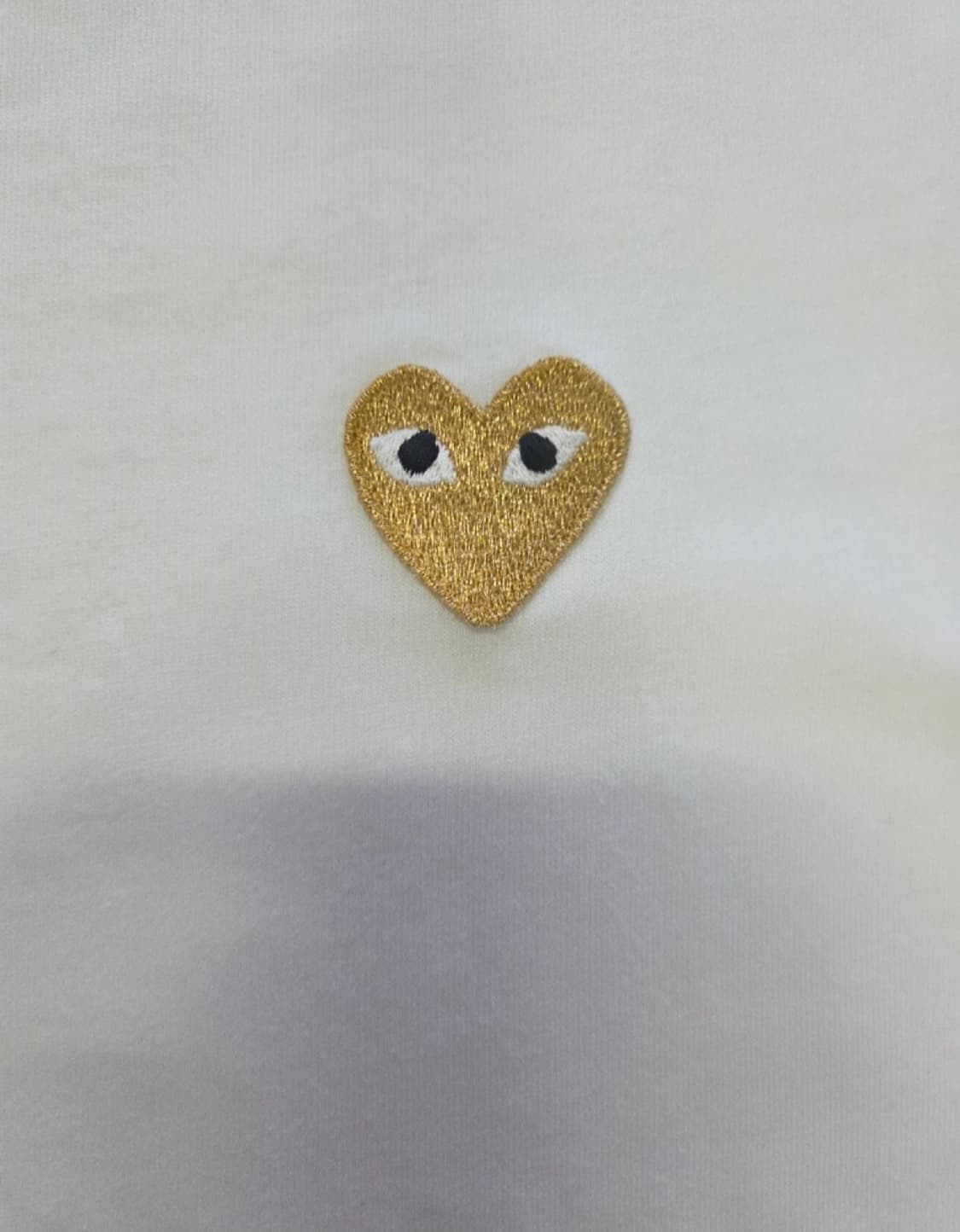 꼼데가르송 골드와펜 하트 블랙 /화이트/반팔티 상품이미지4