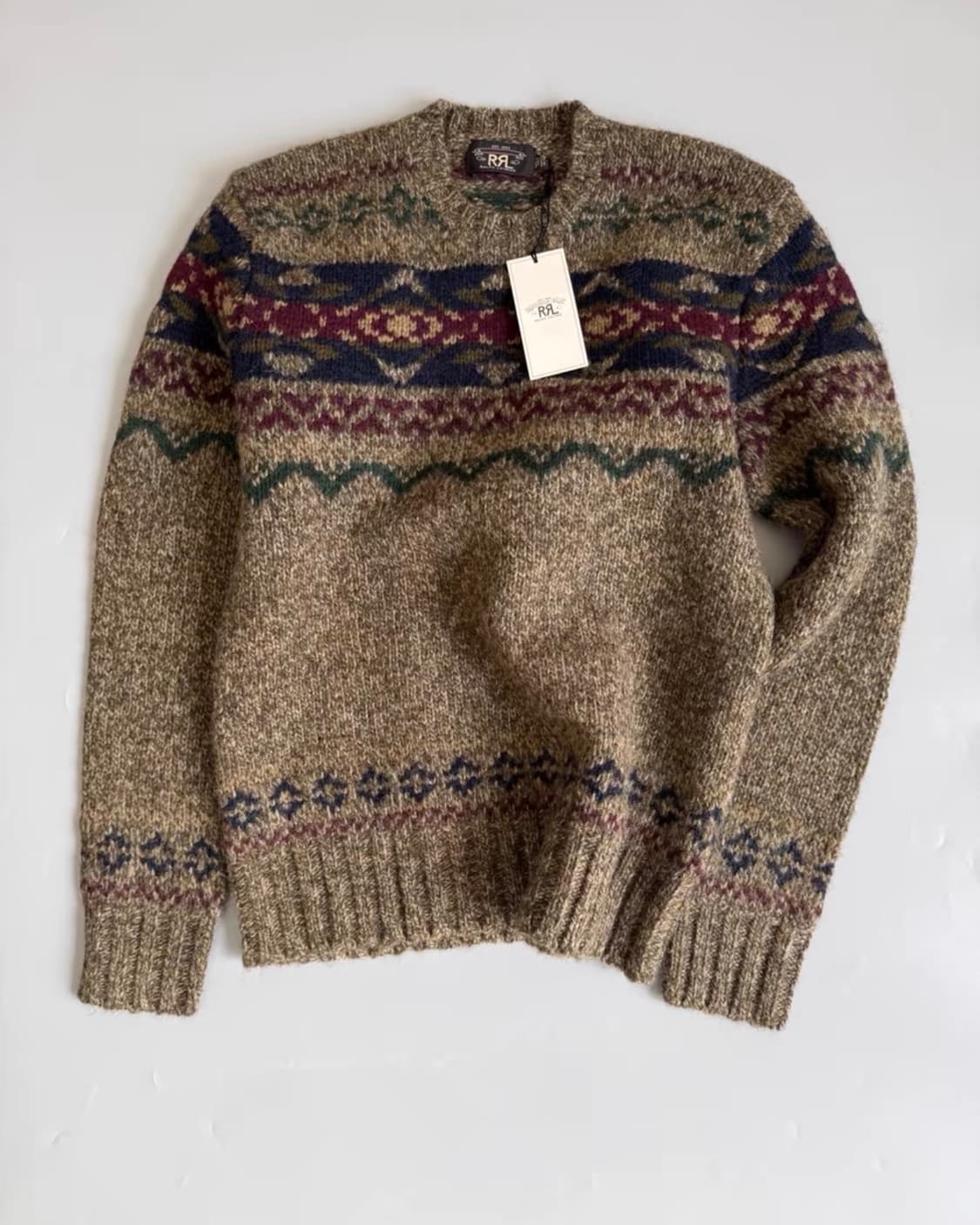 rrl 페어아일 라운드 니트 m,l 상품이미지1