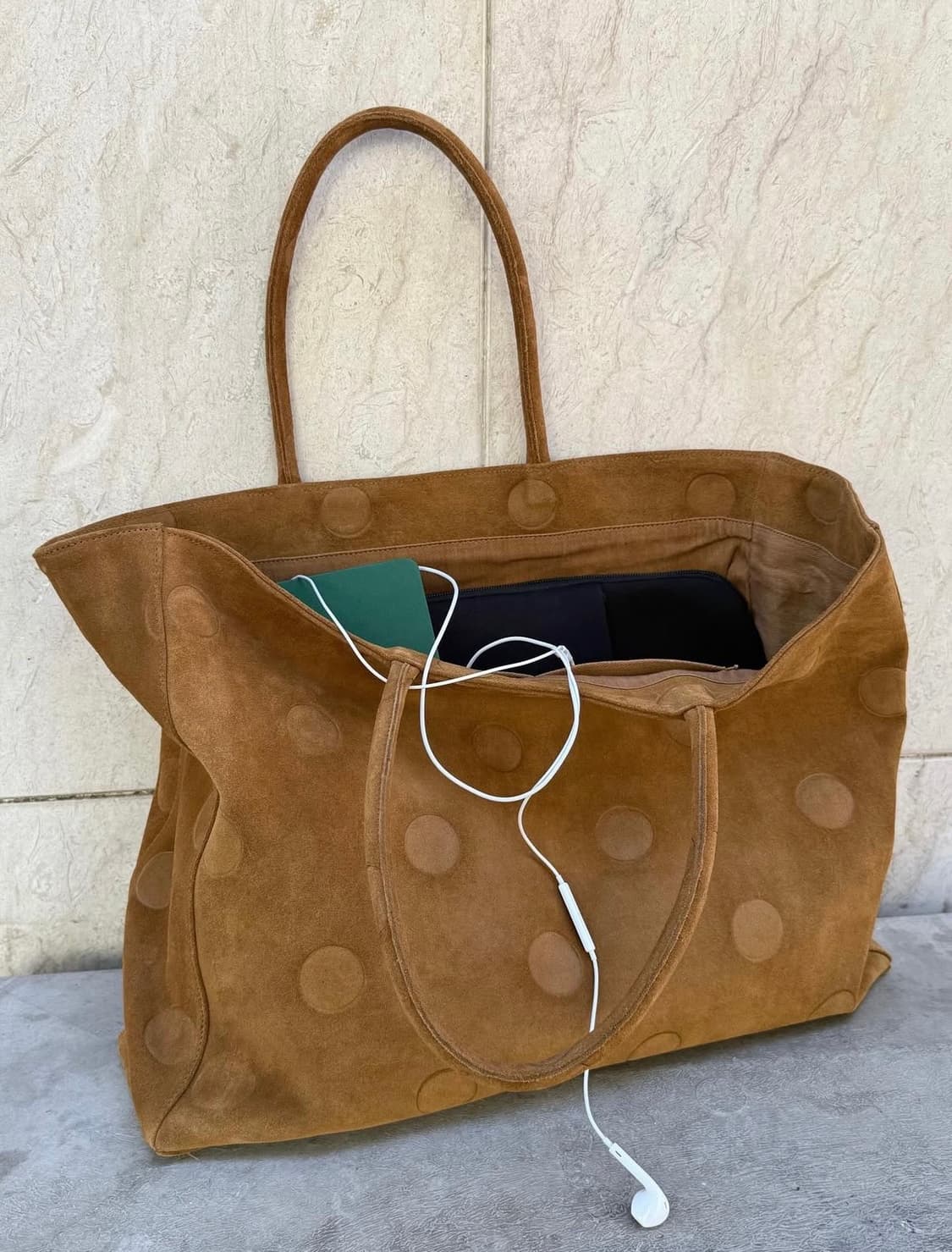 EYLAND-LARGE MARIA BAG 도트 스웨이드 백 상품이미지1