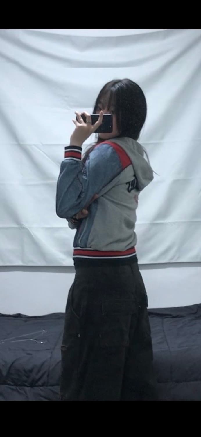 푸부 데님 후드 라이더 자켓 상품이미지2