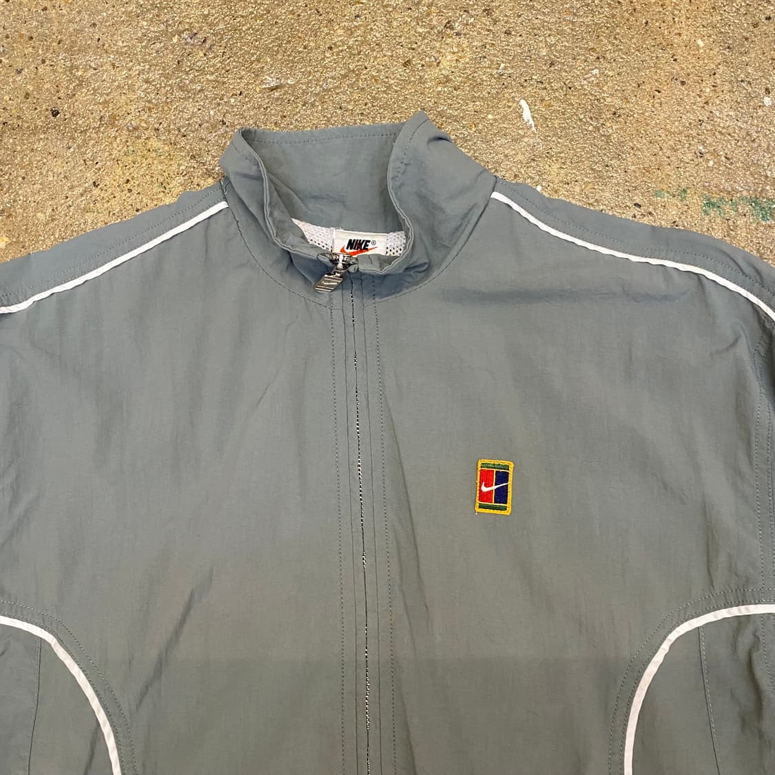 USA 90s 빈티지 나이키 바람막이 회색 테니스 코트 상품이미지2