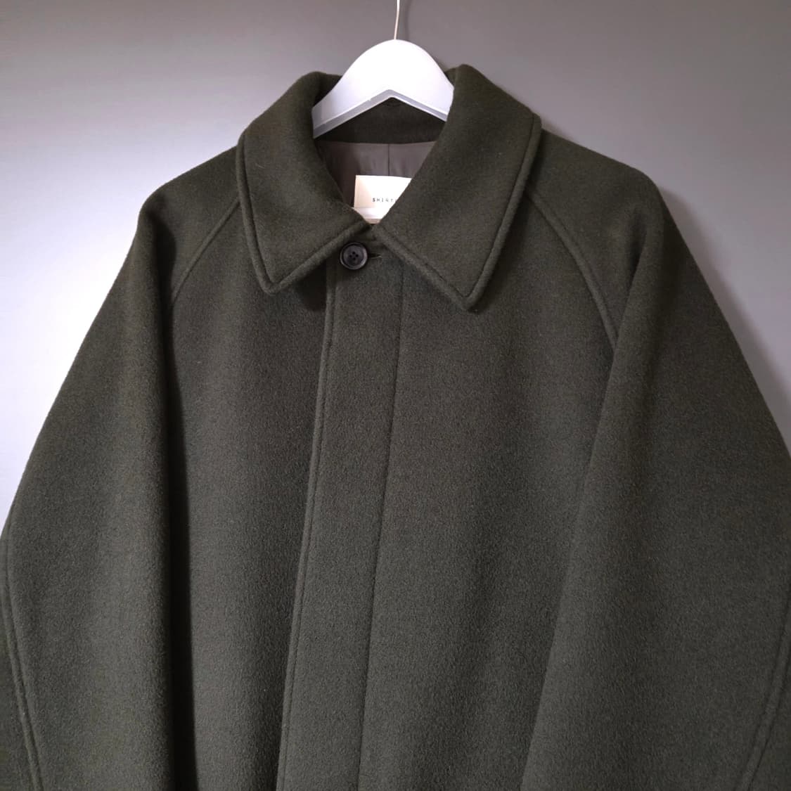 [S] 셔터 파인마스터 발마칸 코트 그린 24fw / 트레블러 상품이미지3