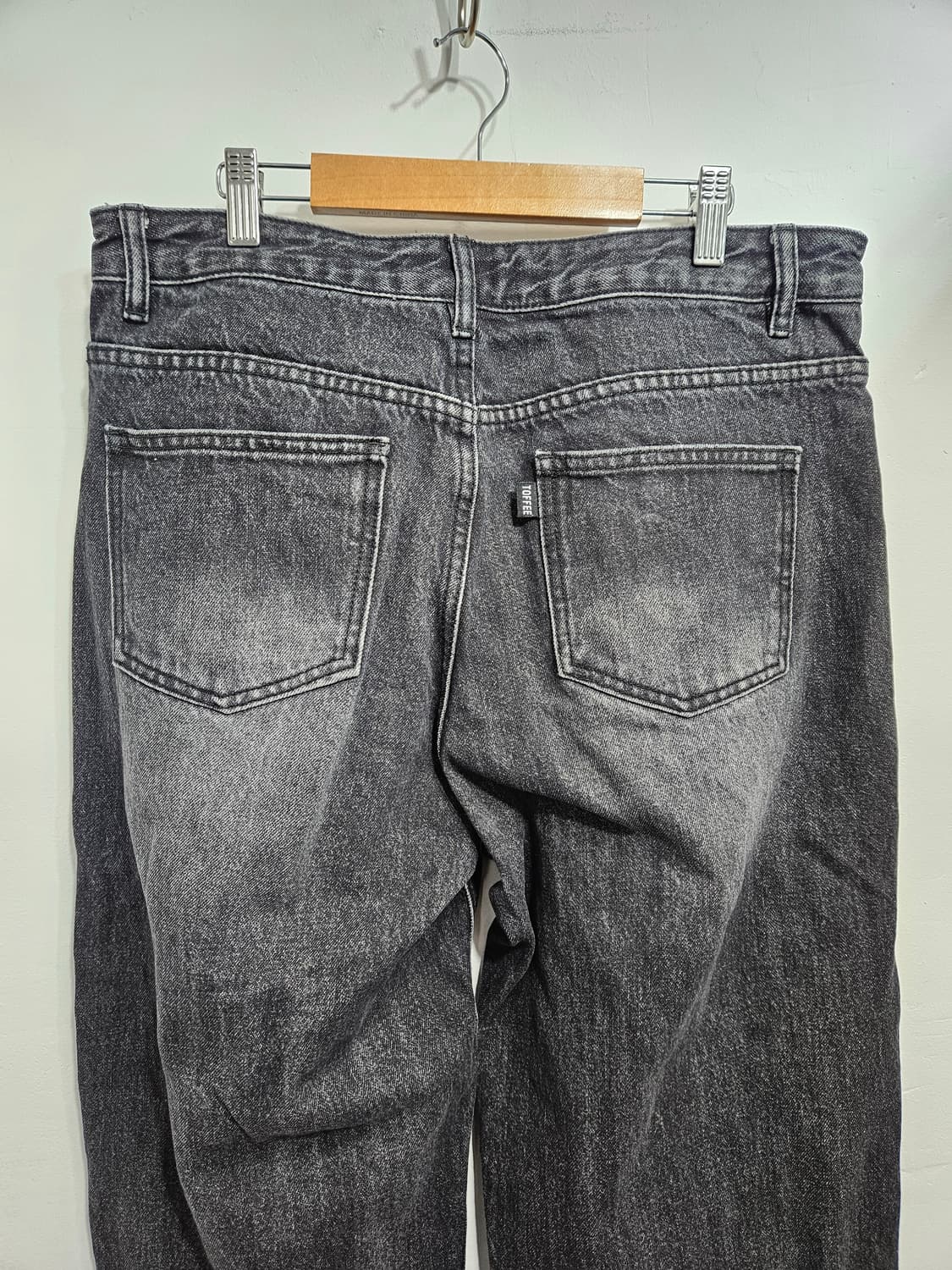 토피(TOFFEE) 흑청 와이드 데님팬츠 L 상품이미지8