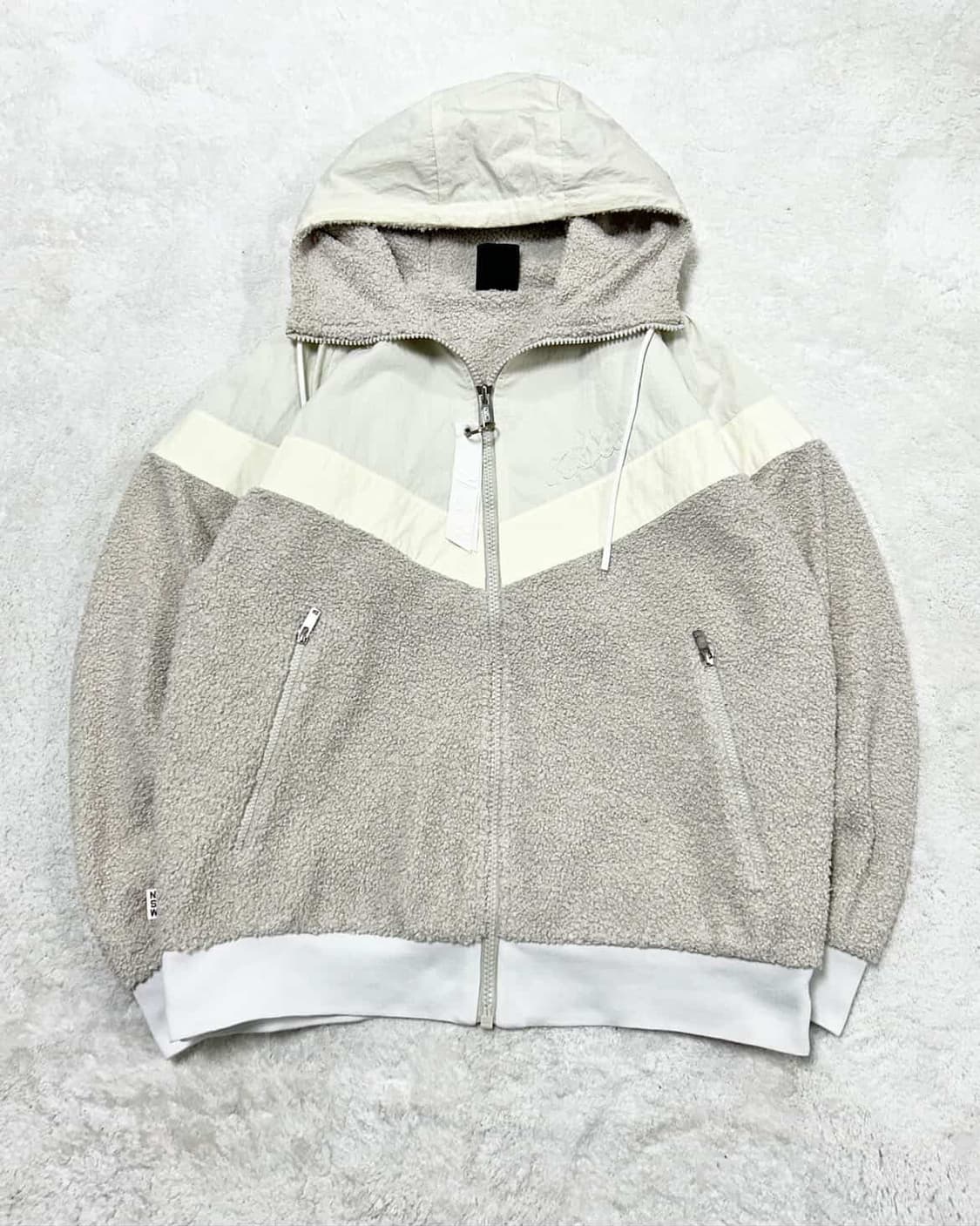 나이키 배색 뽀글이 자켓 상품이미지5