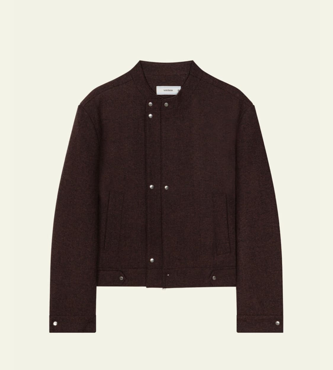 웨이비니스 울 레이서 자켓 버건디 1사이즈 상품이미지1