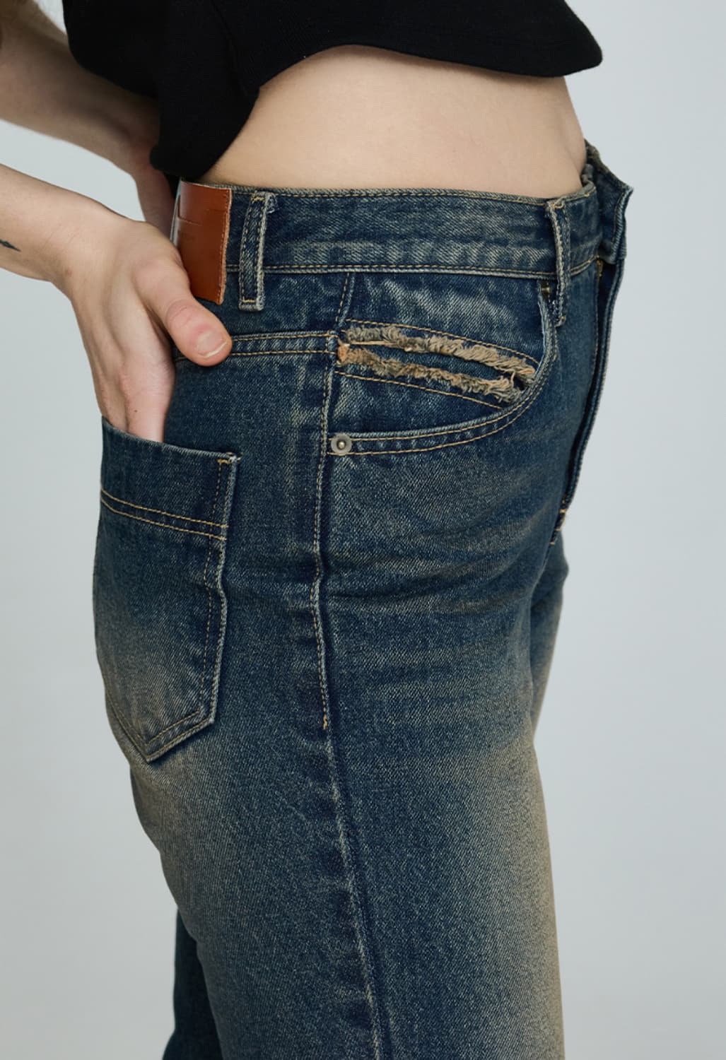 부츠컷 데님 인스턴트펑크 상품이미지2