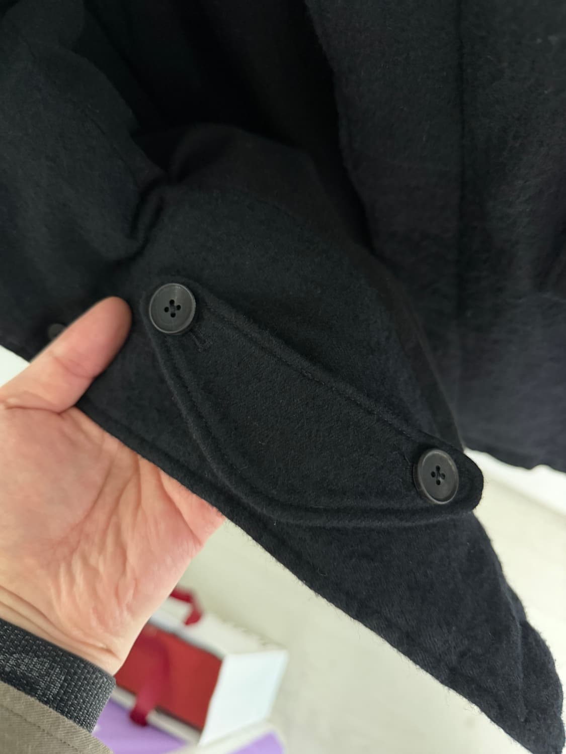 스틸네스 브러시드 울 카코트 블랙 상품이미지4