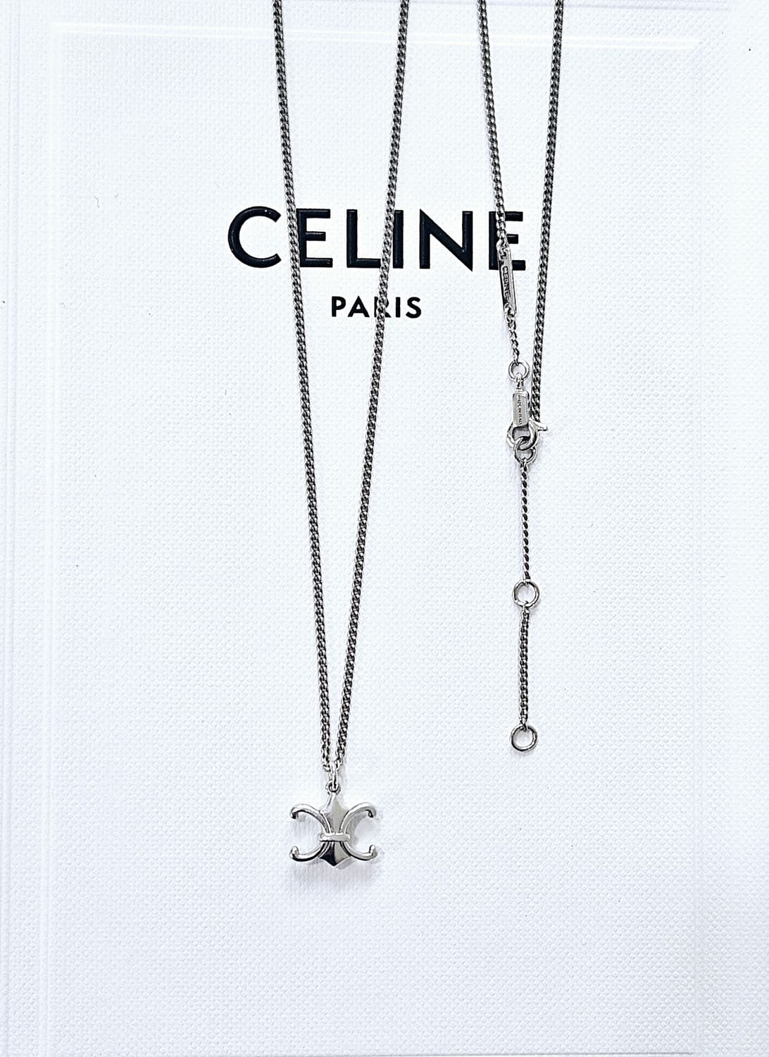 25한정 셀린느 트리옹프 드 리스 925실버 목걸이 [새상품/풀박스] 상품이미지2