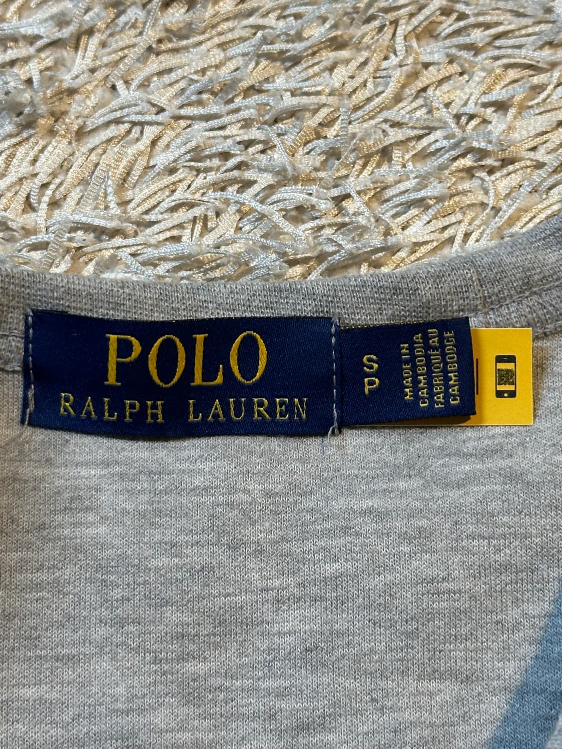 폴로 랄프로렌 신형 QR 블랙포니 플리스 맨투맨 그레이 상품이미지4