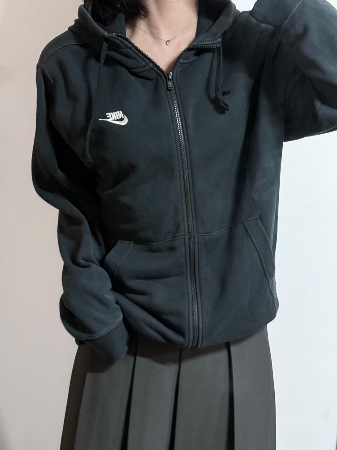 나이키 스우시 블랙 후드집업 XL 상품이미지1