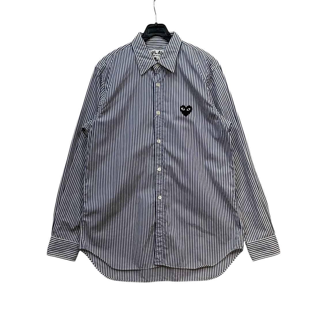 CDG Play Stripe Heart Shirt 상품이미지1