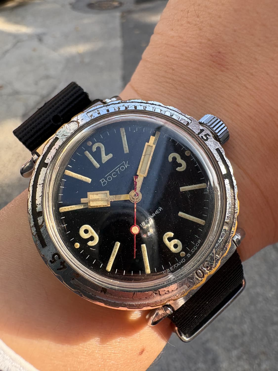 1978년 소련군 다이버 보급 시계 앰피비아 NVCH-30 상품이미지4