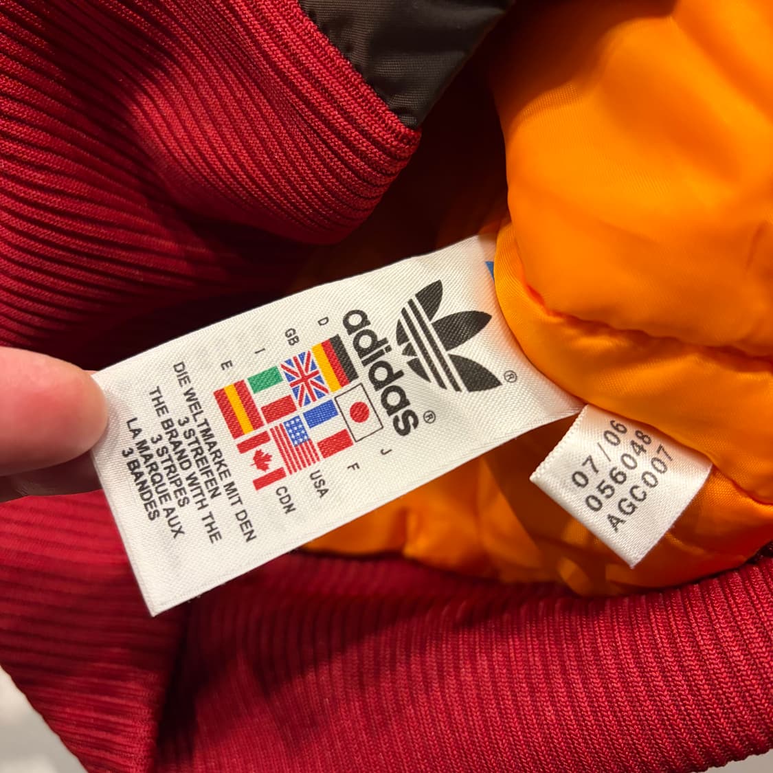 [85] 00s 아디다스 Y2K 삼선 트랙탑 점퍼 브라운/레드 C80 상품이미지7