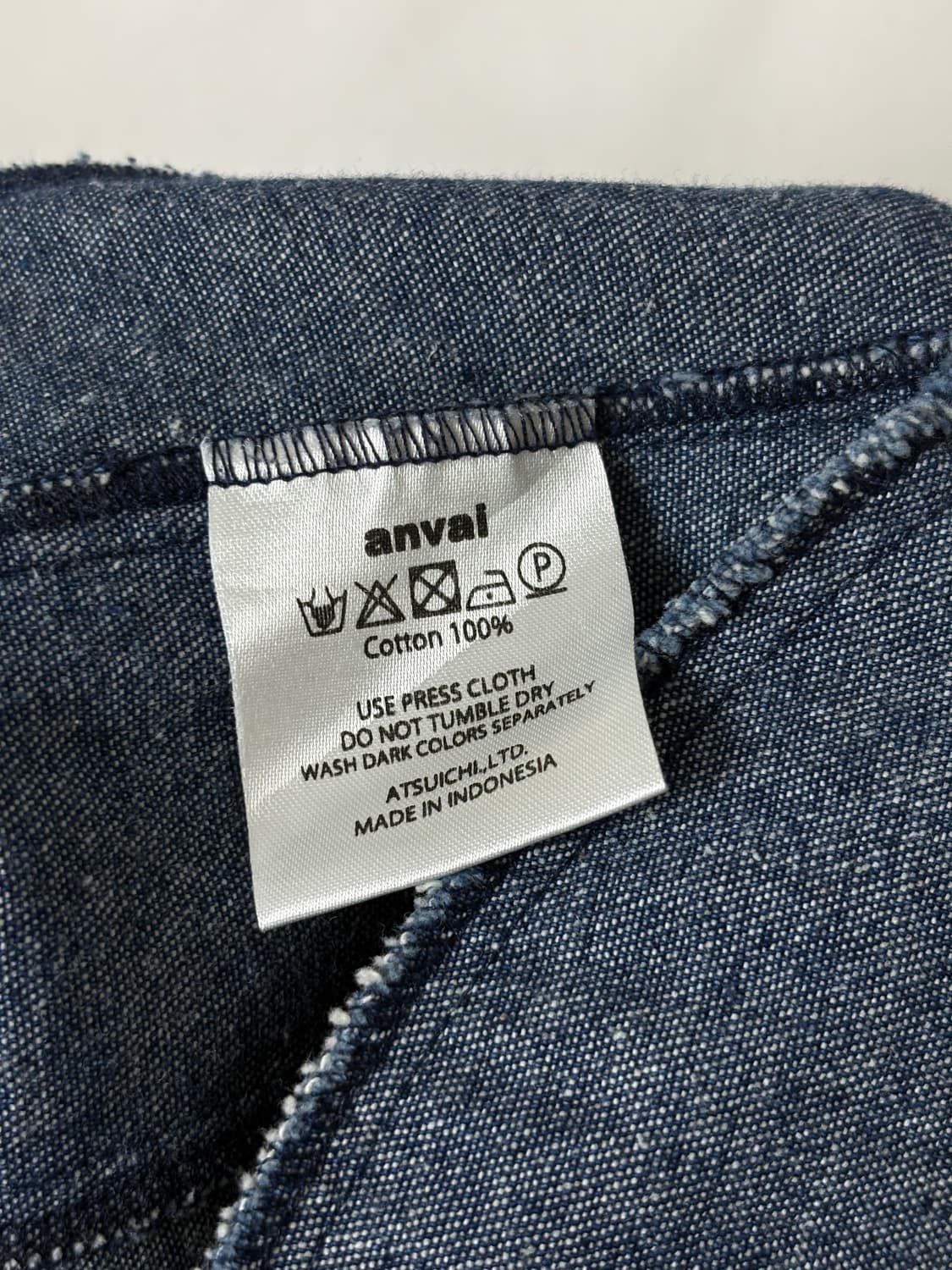 데님 배색 플레어 롱 스커트 상품이미지5