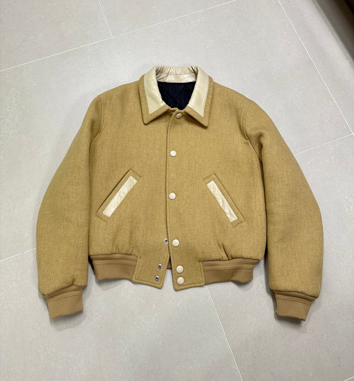 렉토 바시티 자켓 베이지 M 상품이미지1