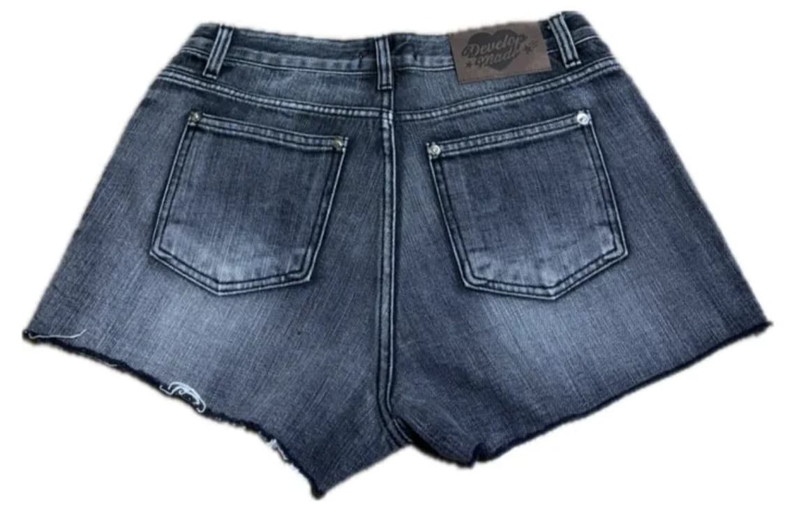 (S/M/L) 새상품) 디벨롭 워싱 큐빅 데님 숏팬츠  상품이미지2