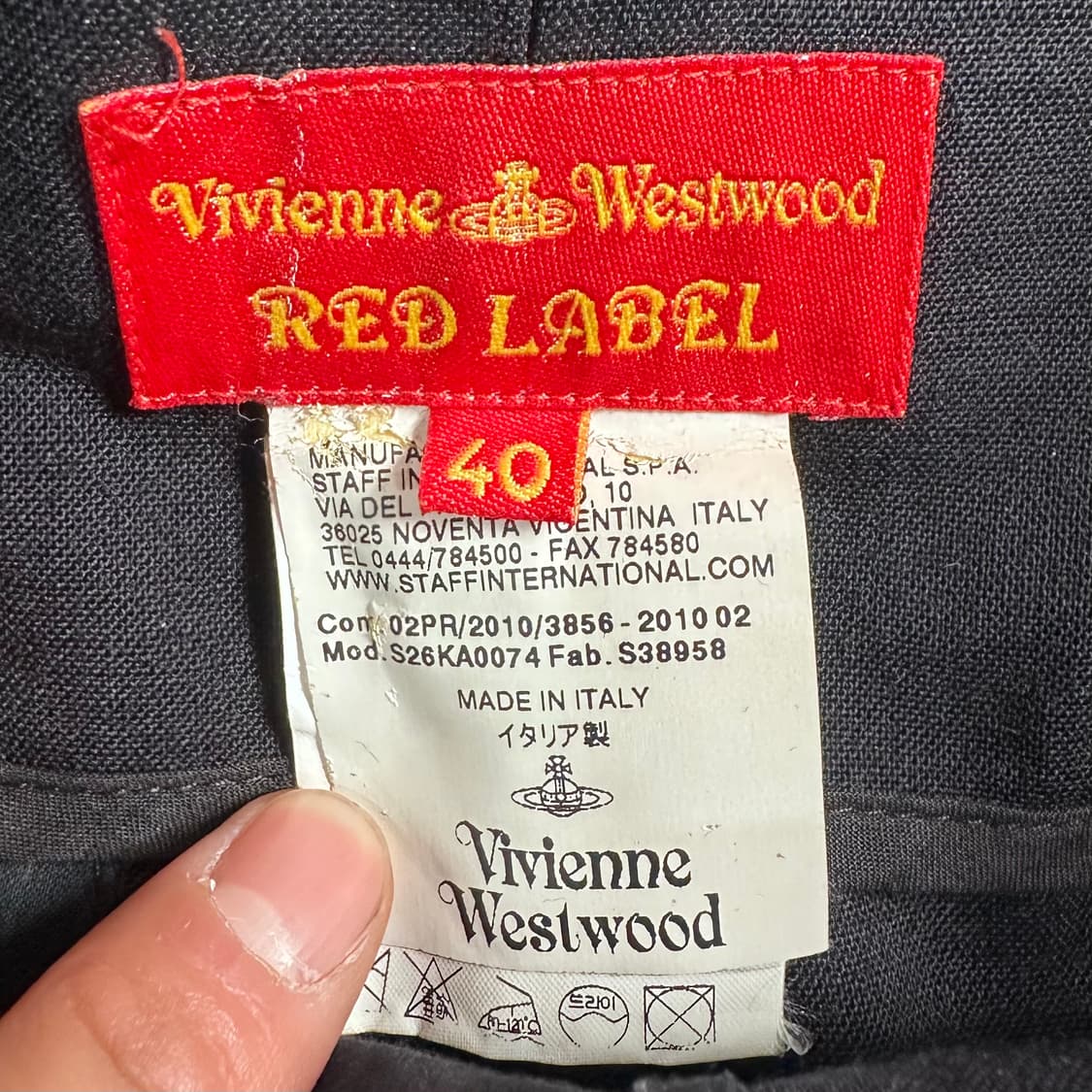 비비안웨스트우드 하이웨스트 벨티드 슬랙스 팬츠  상품이미지7