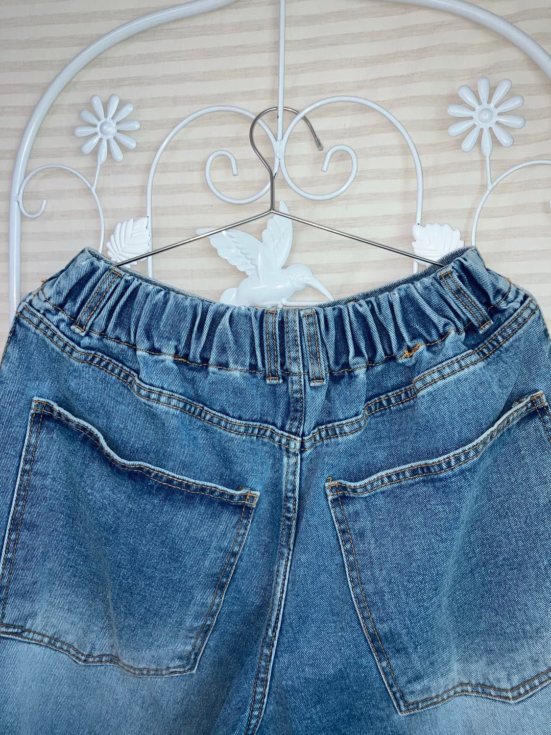 중청 워싱 데님 팬츠 y2k 스트릿 갸루 펑키479   fabri 상품이미지4