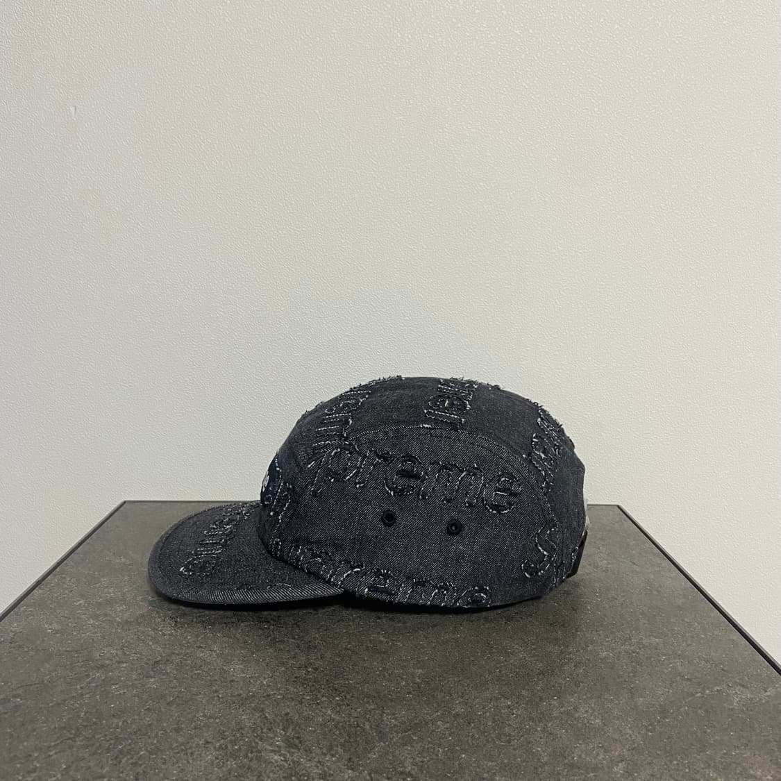 (OS) 슈프림 박스로고 캠프캡 모자 데님 블랙 상품이미지2