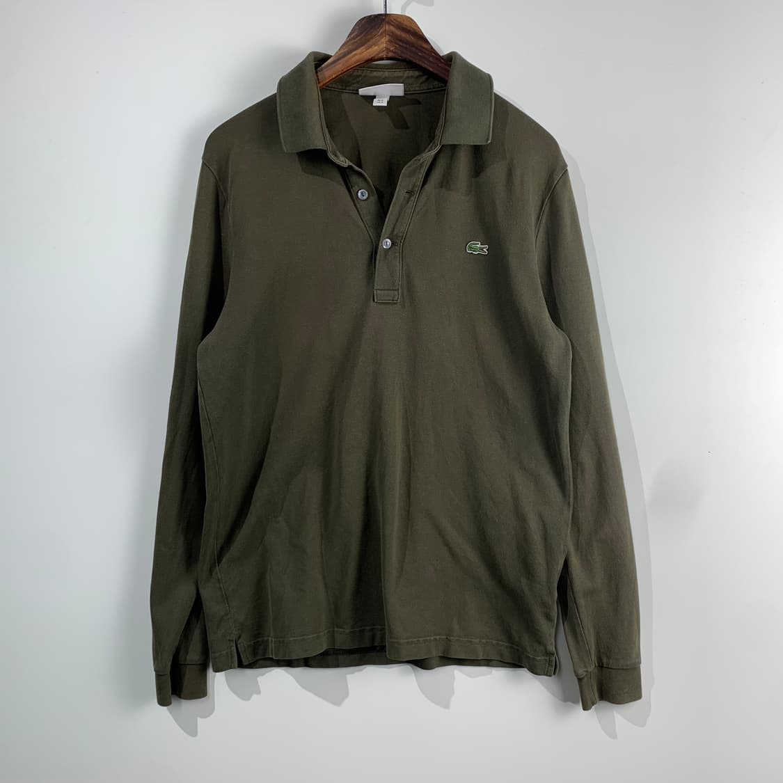 라코스테 자수로고 카키 긴팔 카라티 상품이미지2