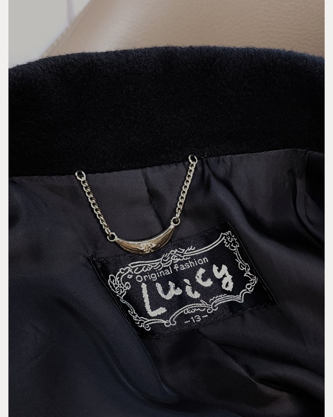 캐시미어100% 블랙코트 상품이미지5