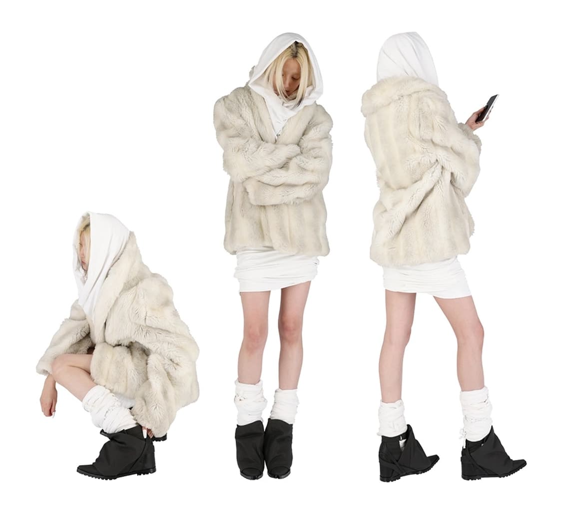 (240) 25AW 패디드-커버드 웻지 힐 01 / 애쉬 블랙 상품이미지6