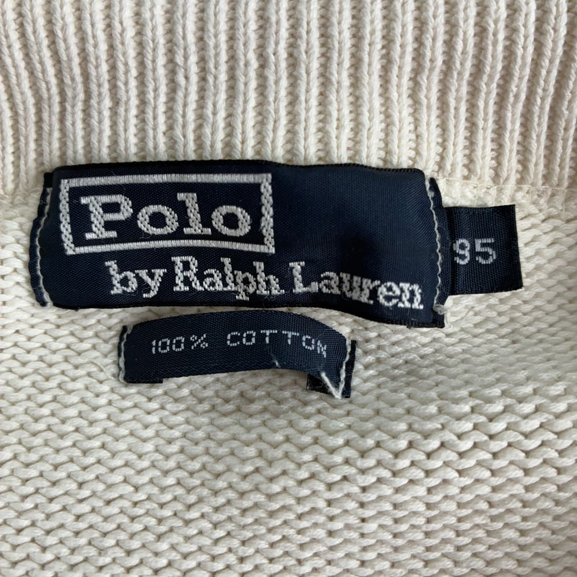 Polo 폴로 랄프로렌 크림아이보리 집업 가디건 상품이미지6