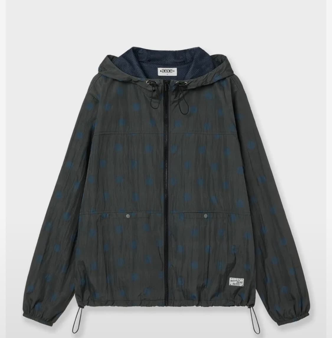 aeae 도트 후드 점퍼 차콜 상품이미지5