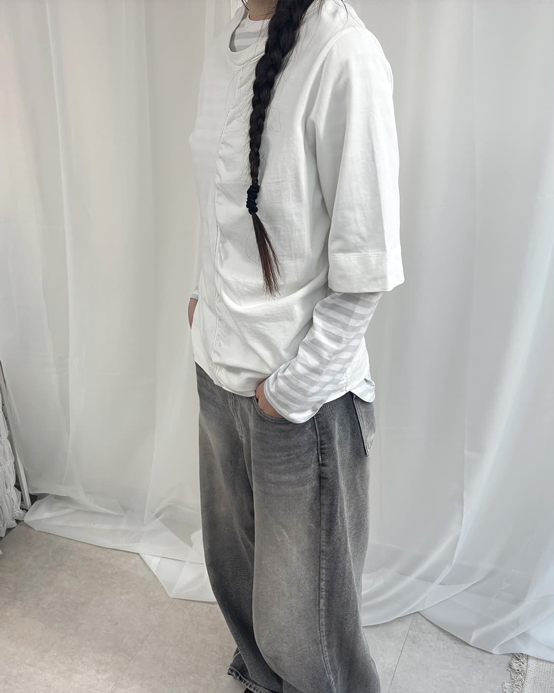 Do CLASSE 벌키 셔링 디자인 티 상품이미지7