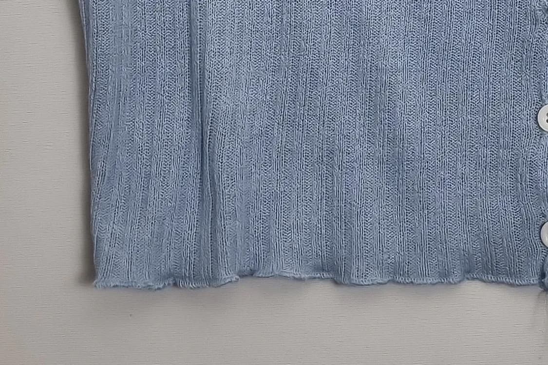 쉬인 라이트 블루  크롭 반팔 티  상품이미지4