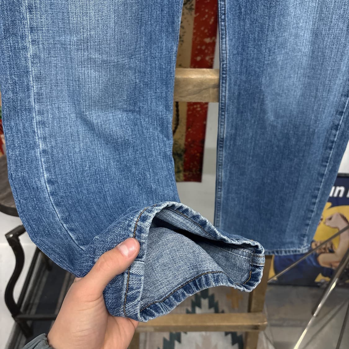 00s 리바이스 569 루즈 스트레이트 블랭크R탭 데님팬츠 N1192   상품이미지4