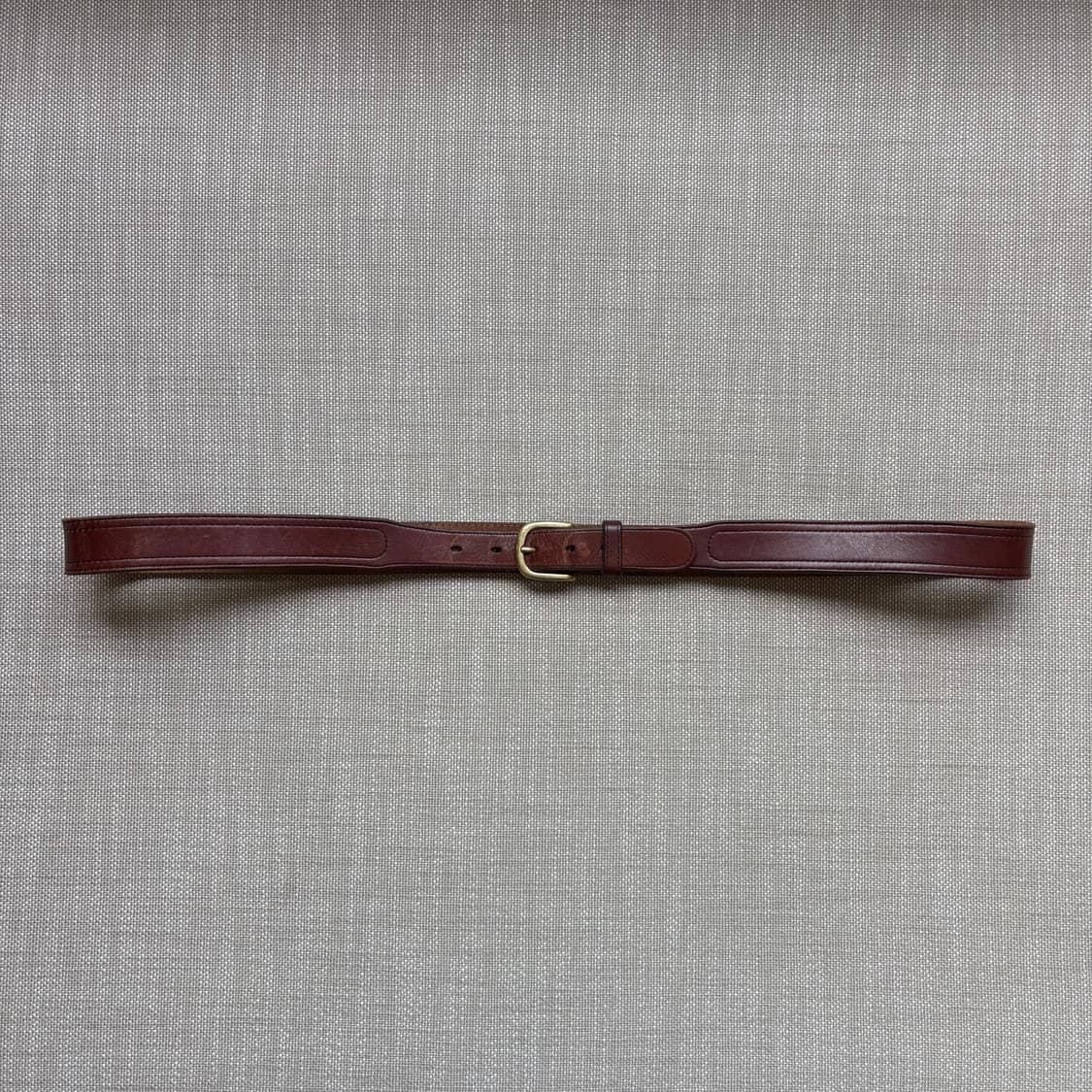 [40] 90s URUGUAY 브라운 레더 솔리드 브라스 버클 벨트 상품이미지2