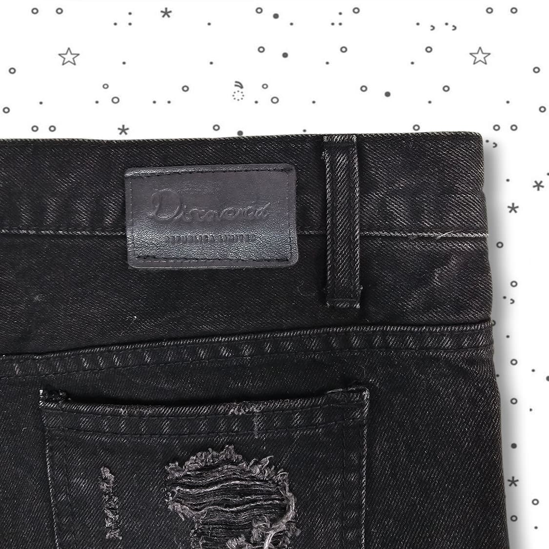  DISCOVERED 데미지 블랙 데님 숏팬츠 상품이미지5