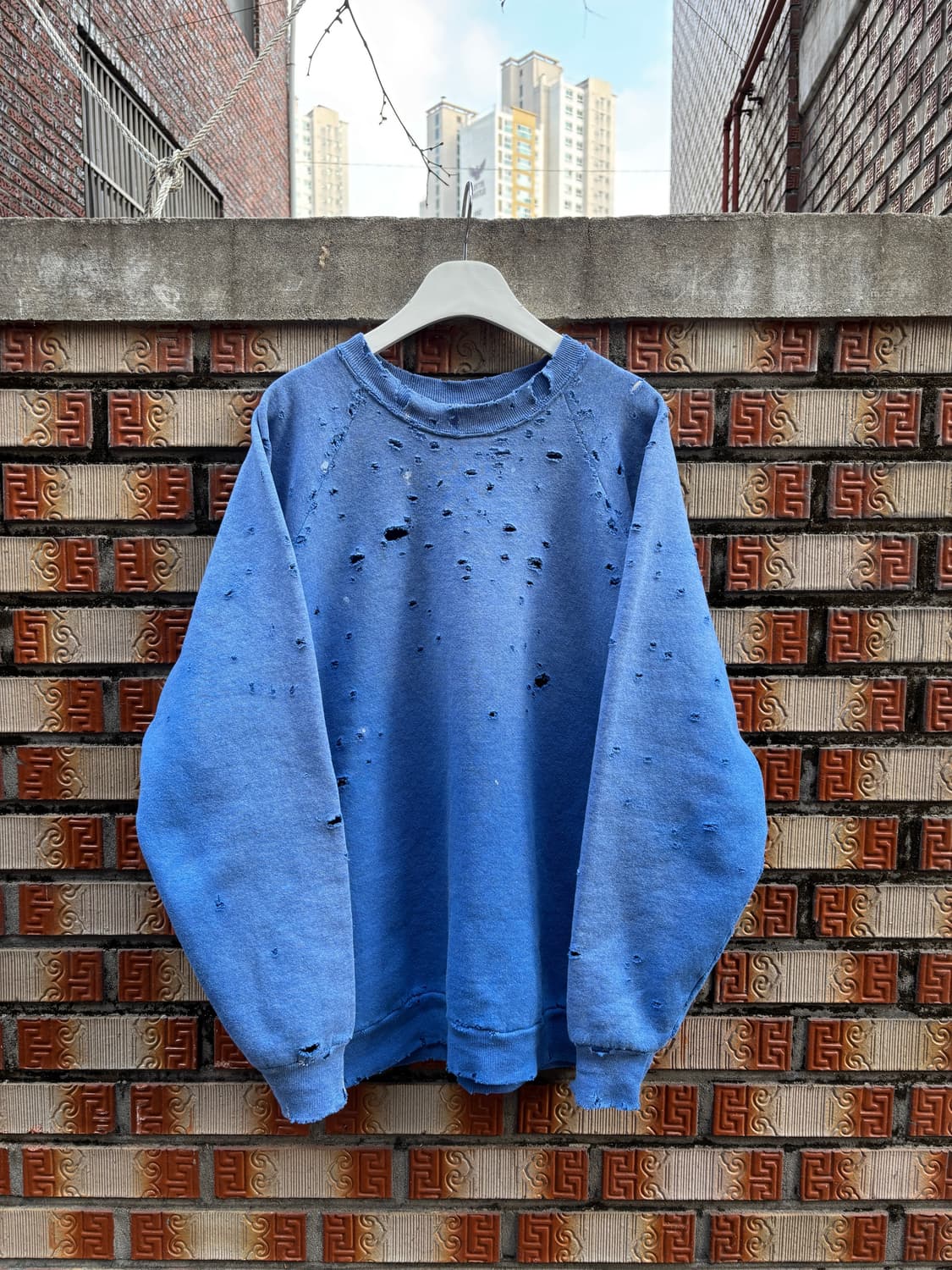 90s fruit of the loom 디스트레스드 빈티지 스웻 셔츠 상품이미지1