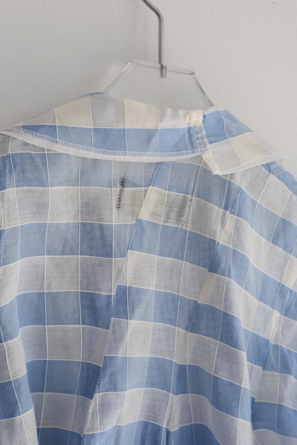 Blue check layered collar top 상품이미지9