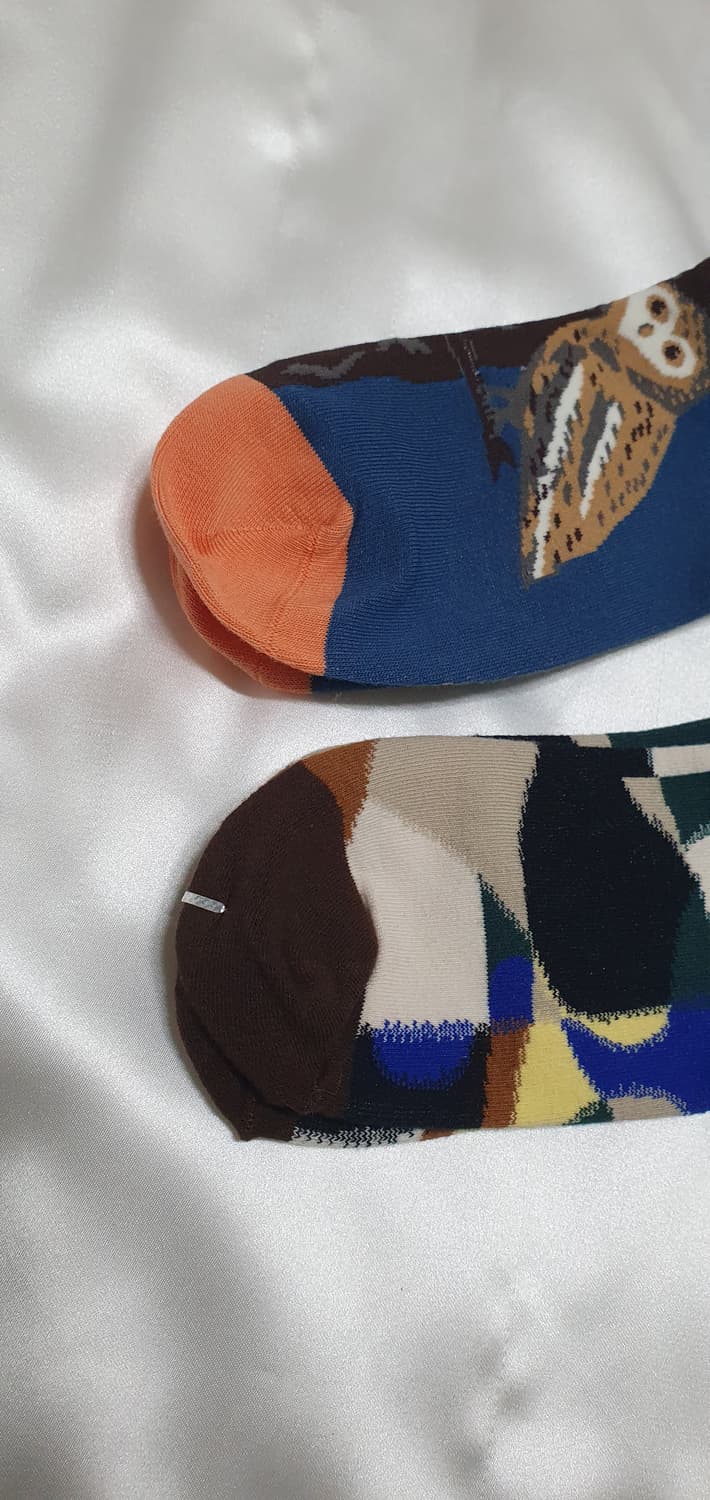 블루 그린 그레이 살구 부엉이 Bonne Maison 본메종 양말  상품이미지2