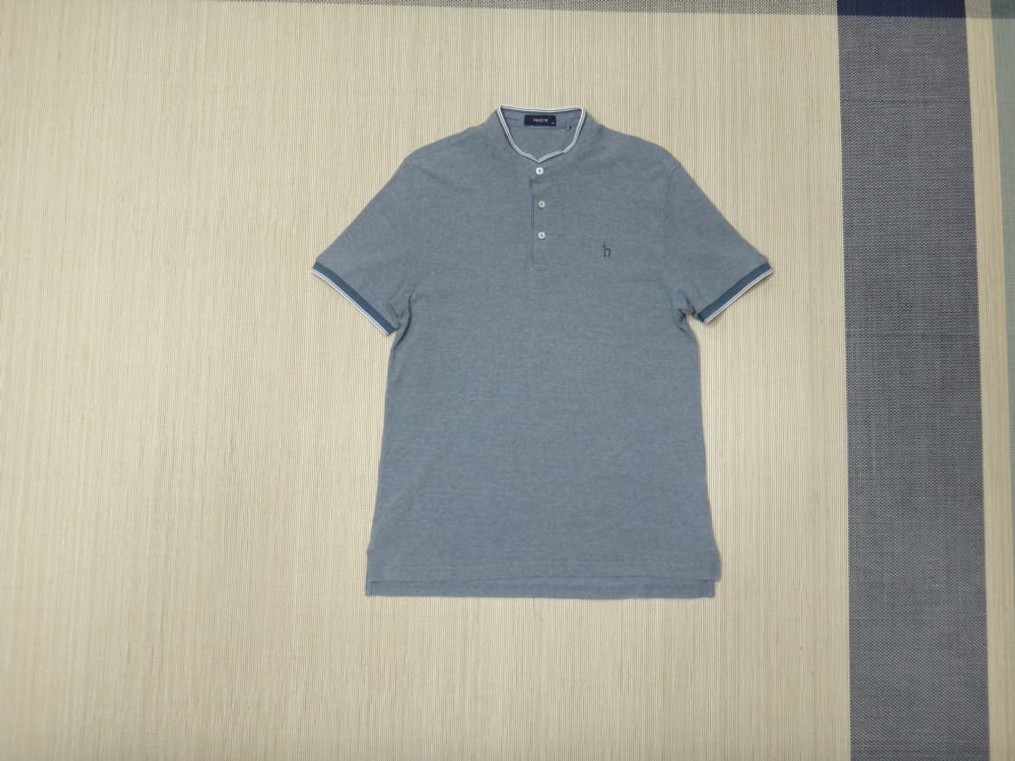 (2XL) 헤지스 헨리넥 에어쿨 면 반팔 카라 티셔츠 상품이미지1