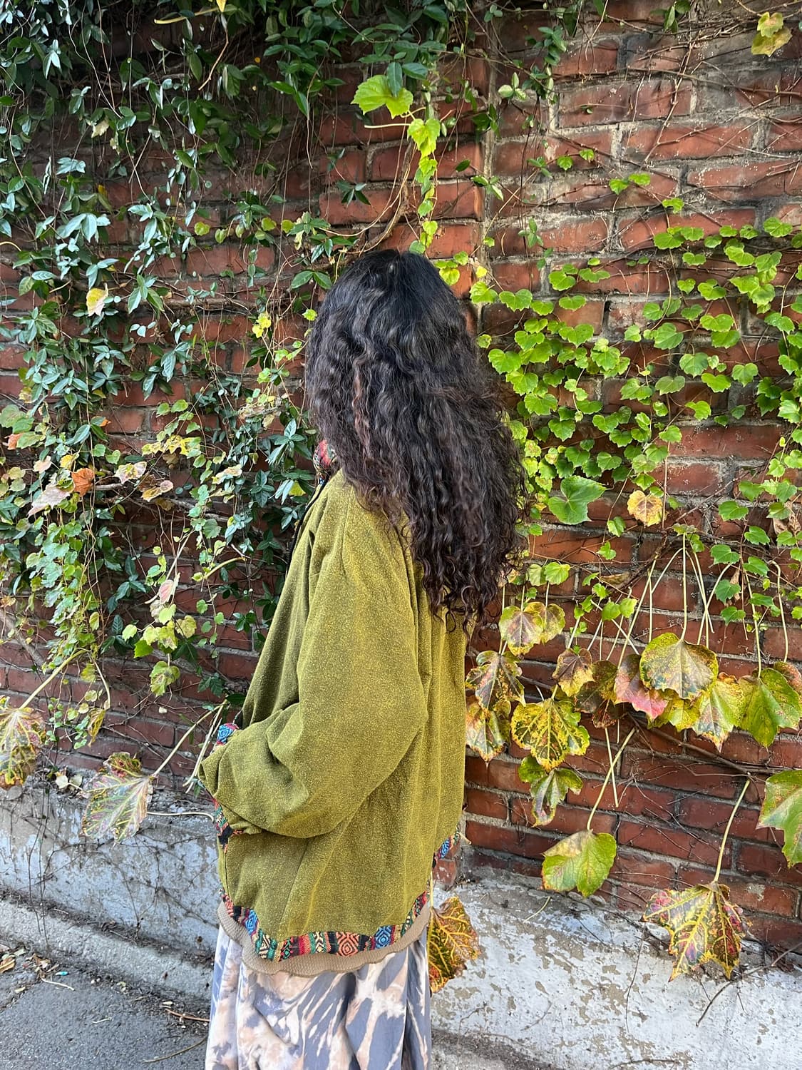 빈티지 카키 히피패턴 후드집업 상품이미지6