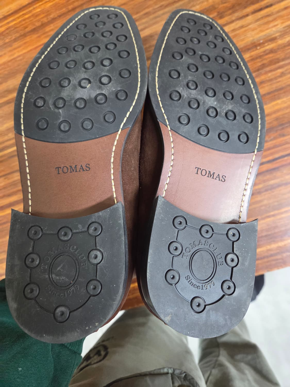 빈티지 토마스 클럽 스웨이드 테슬로퍼 265 브라운  상품이미지4