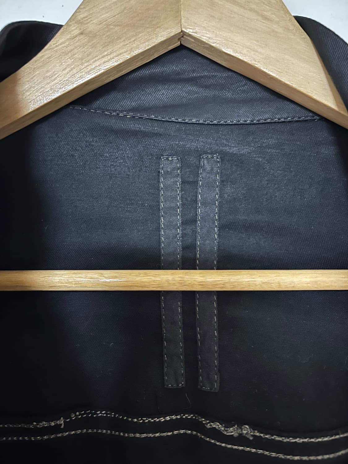 [S] 릭오웬스 13fw 왁스 코팅 슬레이브 몰리노 데님 자켓 상품이미지3