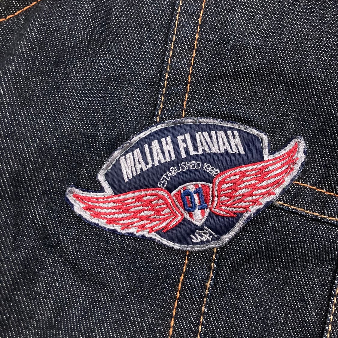 마자플라바 패치 로고 데님 베스트 자켓 상품이미지2