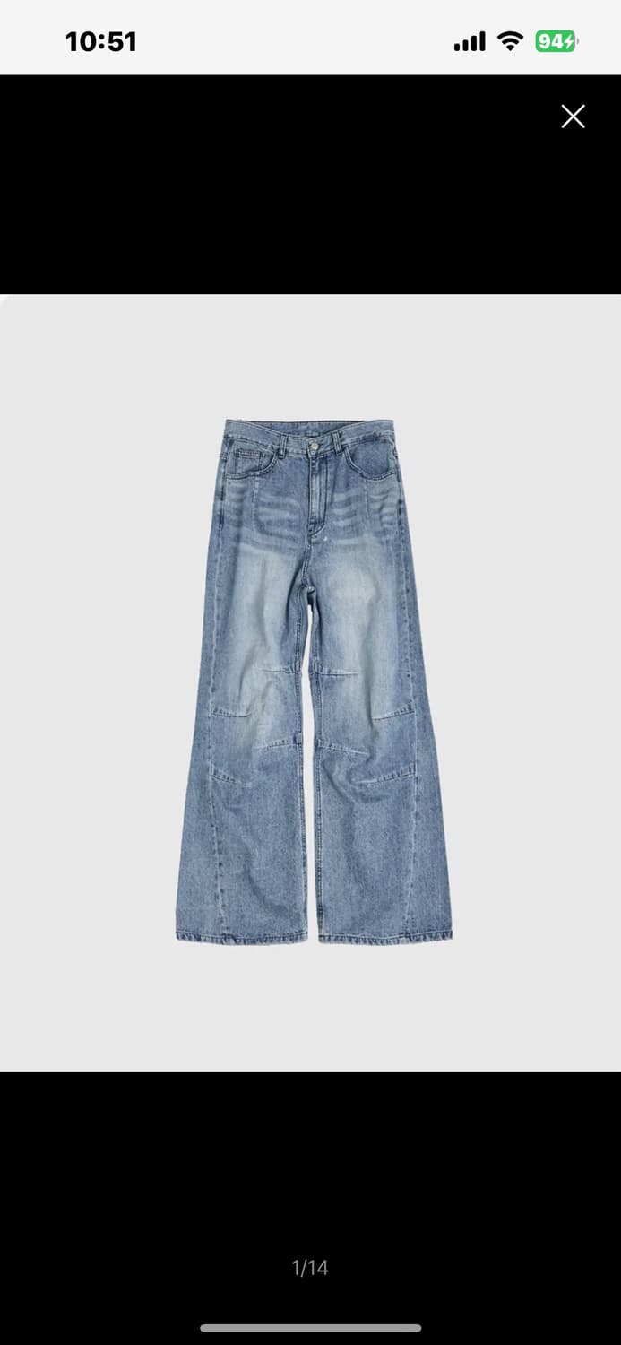 999 휴머니티 AV 플리츠 데님(넵 블루) M 상품이미지1