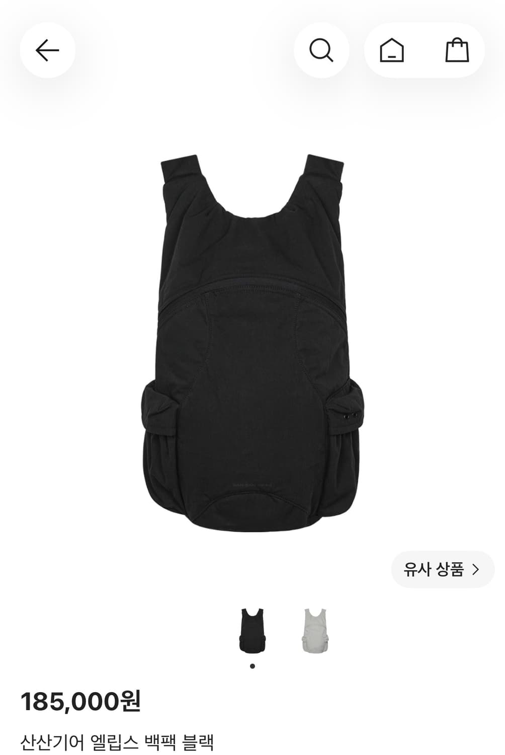 [OS] 산산기어 엘립스 백팩 블랙 상품이미지1