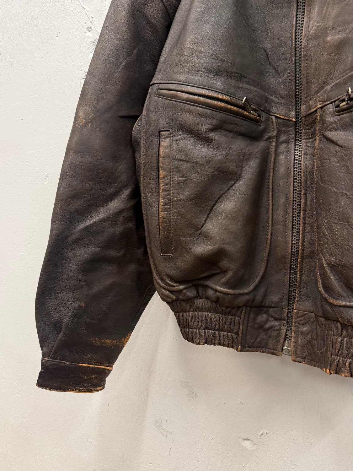 Fabiani Leather Flight A-2 Jacket 상품이미지3