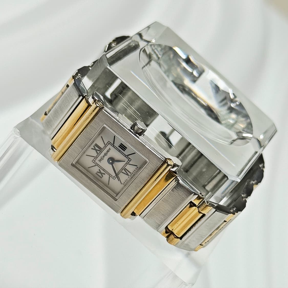 80's90's 빈티지 YSL 이브생로랑 스퀘어 콤비 워치 상품이미지1