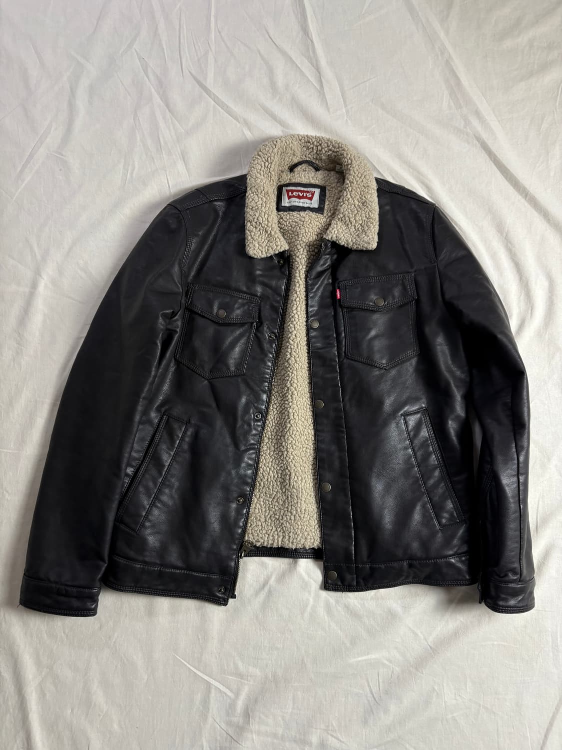 Levis 리바이스 비건레더 쉐르파 자켓 M 상품이미지1