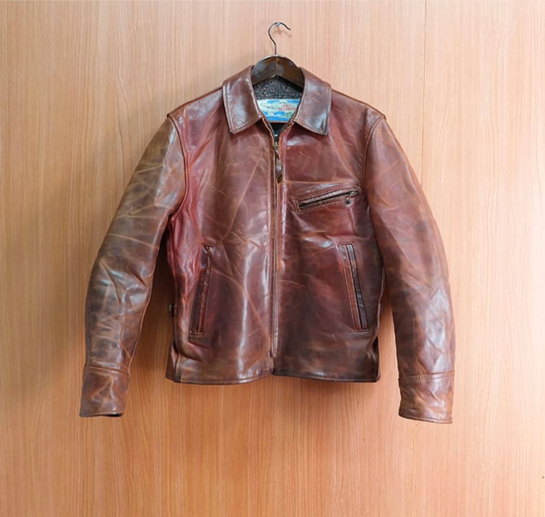 에어로 레더 AERO LEATHER 말가죽 자켓 36 상품이미지1